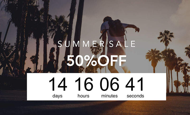 A countdown timer with black text on a white background, included in an email
