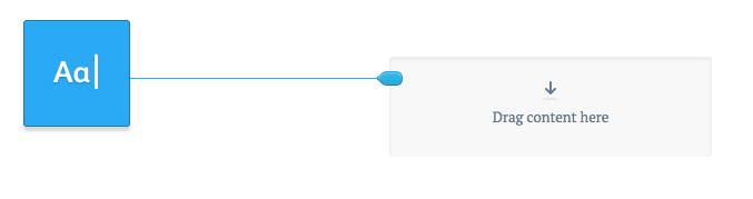 Dragging a text content block into an email builder section column