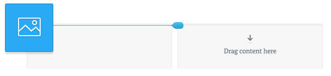 Dragging an image content block into an email builder section column