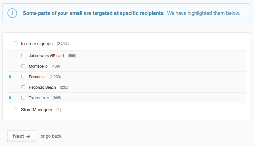 Segments that have been detected as being used for dynamic content