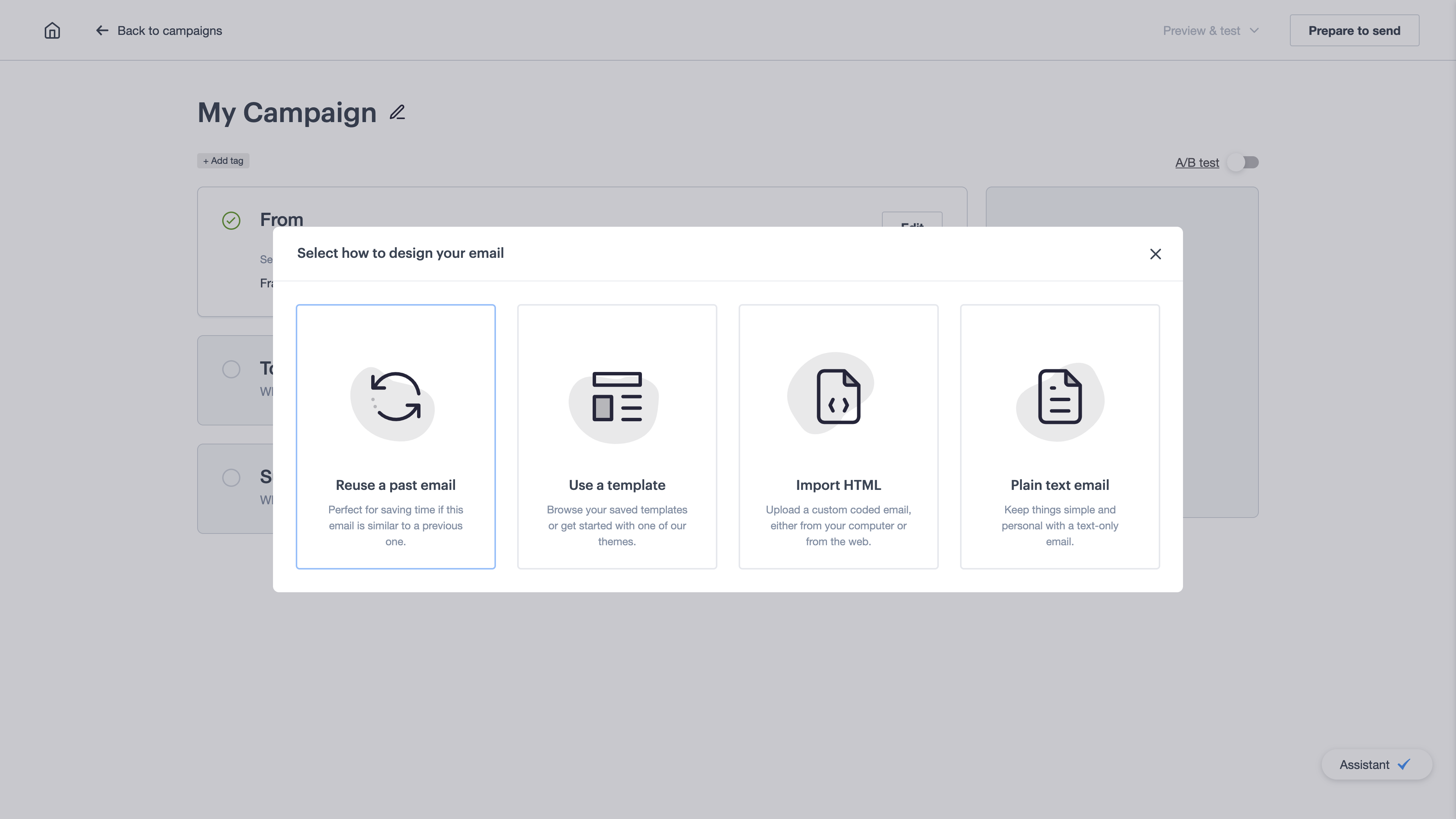 The different design options to choose from
