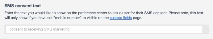 SMS consent text