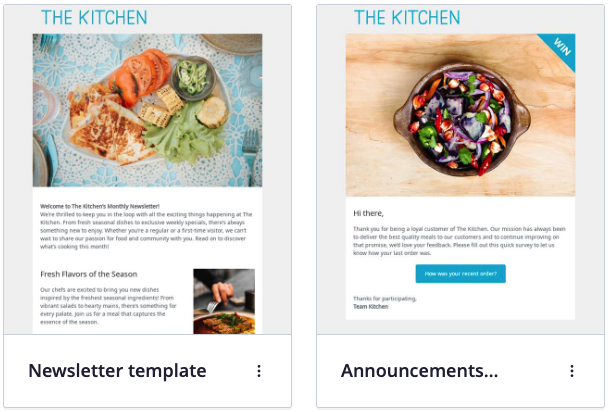 Template thumbnail previews