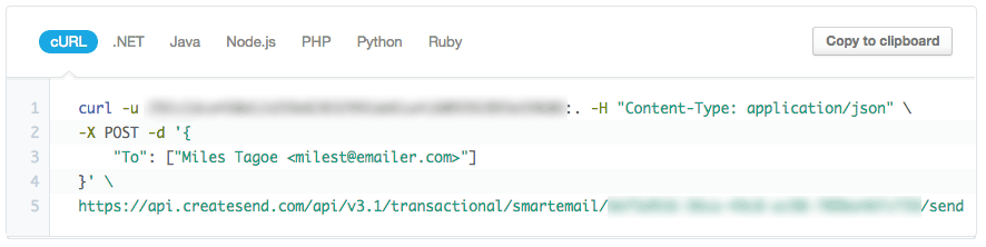 The available wrappers for triggering a smart transactional email